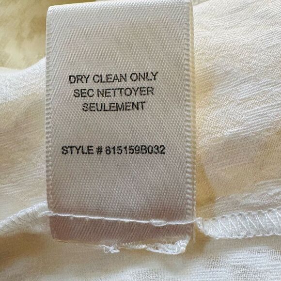 Rebecca Taylor Geometric Silk Blend Blouse Size 6 - Picture 5 of 6